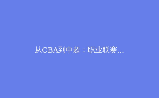 从CBA到中超：职业联赛背后的商业博弈与未来挑战 - 4