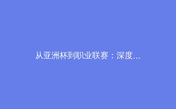 从亚洲杯到职业联赛：深度解析中国体育产业的崛起与挑战 - 4